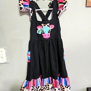 Adorable Cow Boutique Dress Sz M